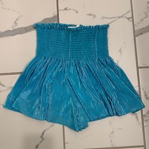 queen of sparkles teal shorts